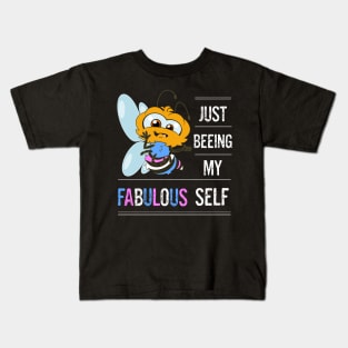 LGBTQ Transgender Pride Month Parade Festival Just Beeing My Fabulous Self Transgender Bee Kids T-Shirt